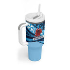 New South Wales Rugby Pacific Custom Tumbler With Handle Pasifika Tapa Pattern