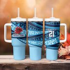 New South Wales Rugby Pacific Custom Tumbler With Handle Pasifika Tapa Pattern