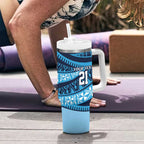 New South Wales Rugby Pacific Custom Tumbler With Handle Pasifika Tapa Pattern