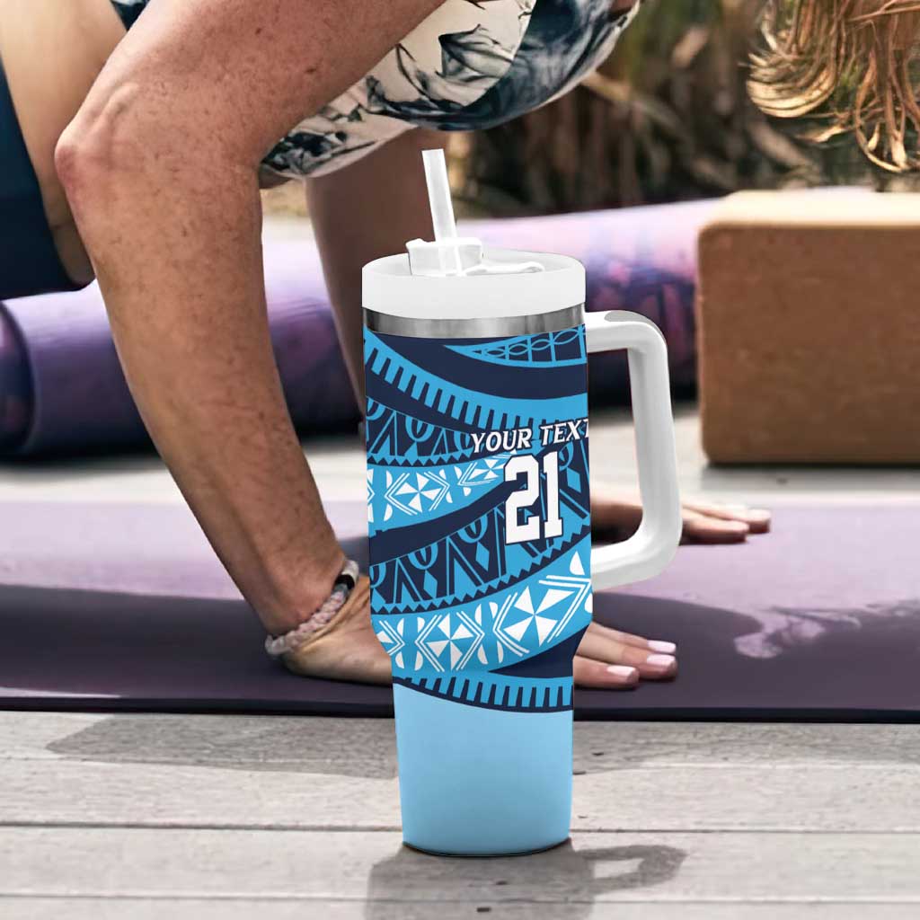 New South Wales Rugby Pacific Custom Tumbler With Handle Pasifika Tapa Pattern