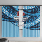 New South Wales Rugby Pacific Custom Window Curtain Pasifika Tapa Pattern