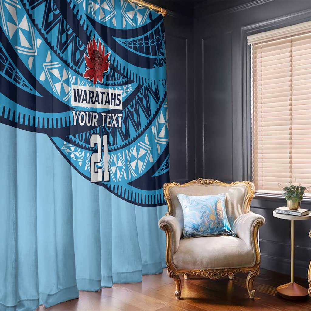 New South Wales Rugby Pacific Custom Window Curtain Pasifika Tapa Pattern