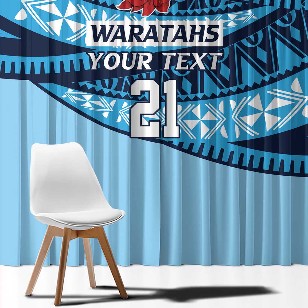 New South Wales Rugby Pacific Custom Window Curtain Pasifika Tapa Pattern