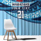 New South Wales Rugby Pacific Custom Window Curtain Pasifika Tapa Pattern