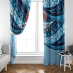 New South Wales Rugby Pacific Custom Window Curtain Pasifika Tapa Pattern
