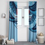 New South Wales Rugby Pacific Custom Window Curtain Pasifika Tapa Pattern