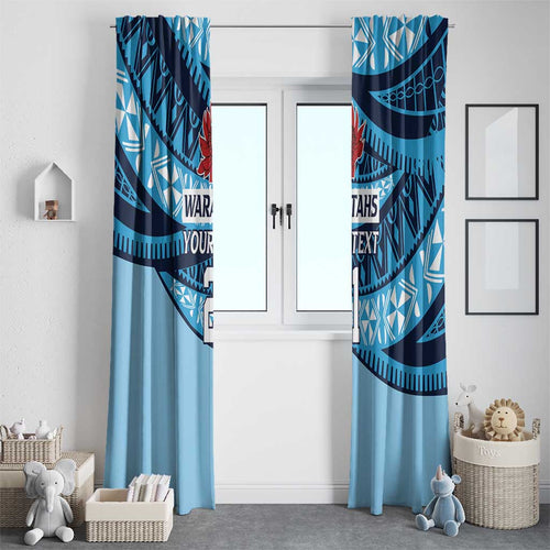 New South Wales Rugby Pacific Custom Window Curtain Pasifika Tapa Pattern