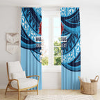 New South Wales Rugby Pacific Custom Window Curtain Pasifika Tapa Pattern