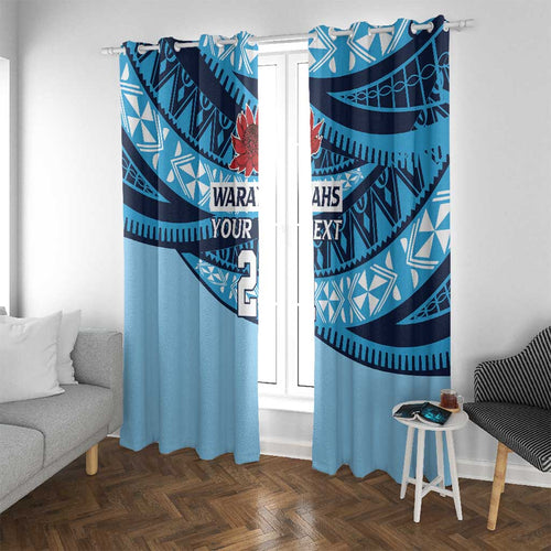 New South Wales Rugby Pacific Custom Window Curtain Pasifika Tapa Pattern