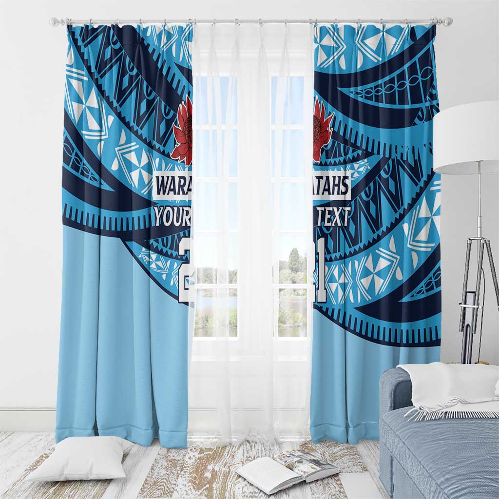 New South Wales Rugby Pacific Custom Window Curtain Pasifika Tapa Pattern