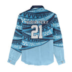 New South Wales Rugby Pacific Custom Women Casual Shirt Pasifika Tapa Pattern