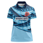 New South Wales Rugby Pacific Custom Women Polo Shirt Pasifika Tapa Pattern