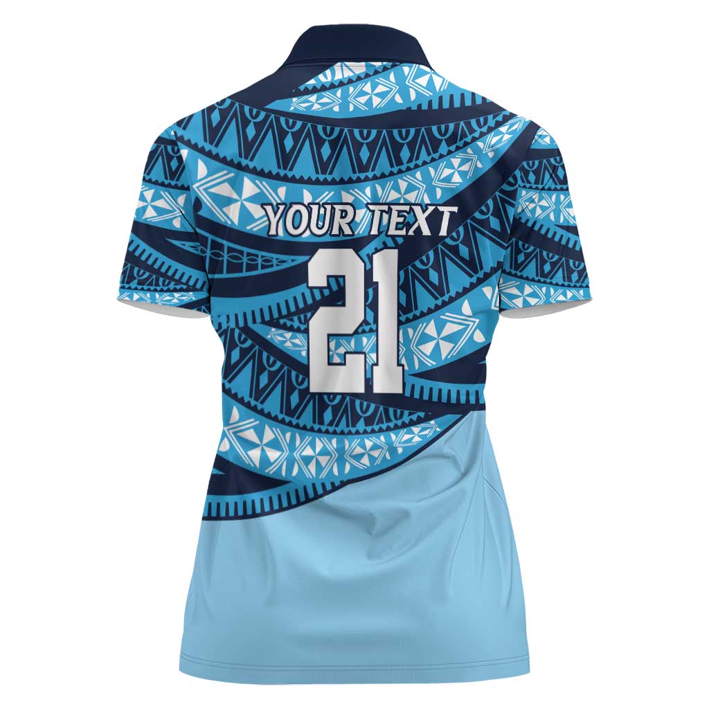 New South Wales Rugby Pacific Custom Women Polo Shirt Pasifika Tapa Pattern
