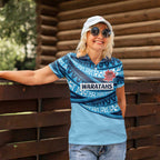 New South Wales Rugby Pacific Custom Women Polo Shirt Pasifika Tapa Pattern