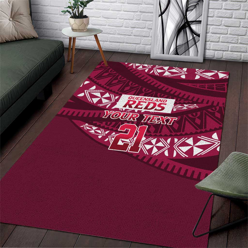 Queensland Rugby Pacific Custom Area Rug Pasifika Tapa Pattern