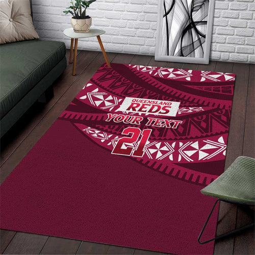 Queensland Rugby Pacific Custom Area Rug Pasifika Tapa Pattern