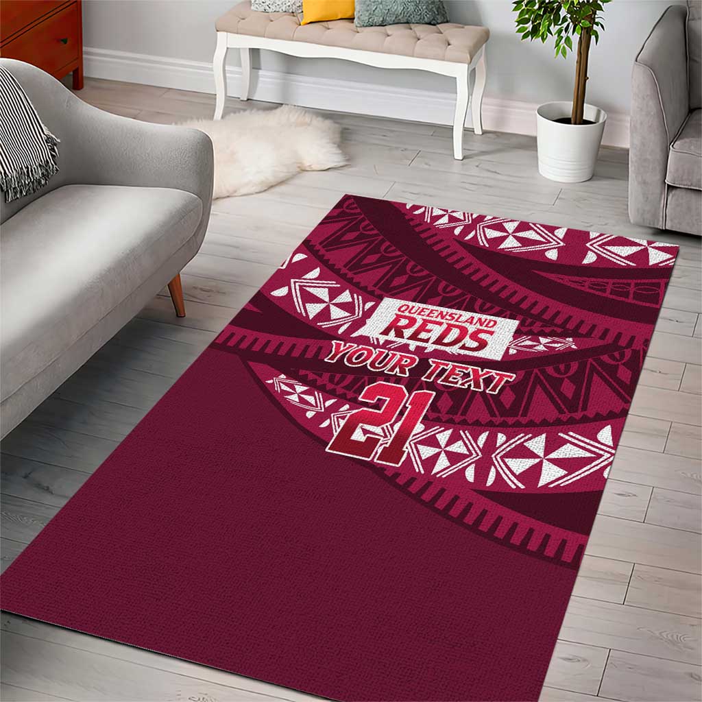Queensland Rugby Pacific Custom Area Rug Pasifika Tapa Pattern