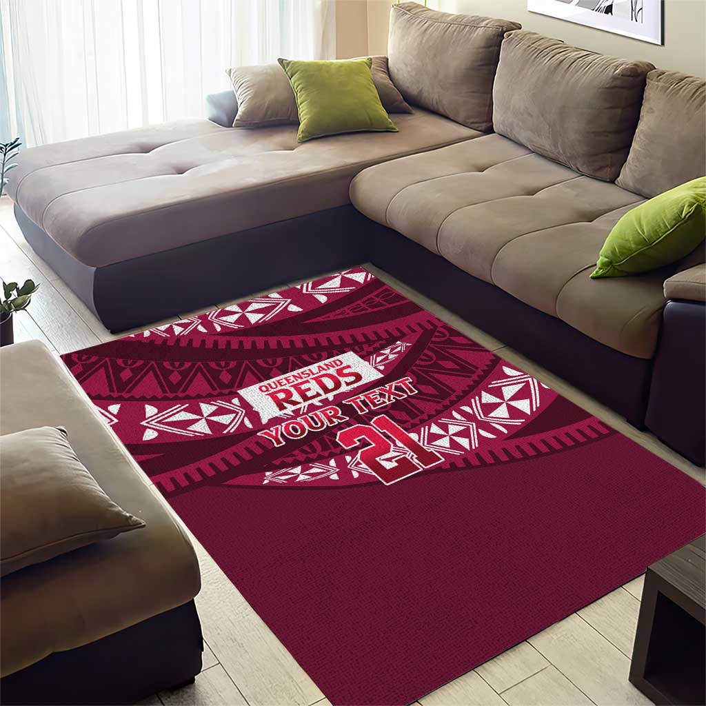 Queensland Rugby Pacific Custom Area Rug Pasifika Tapa Pattern