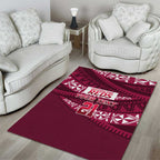 Queensland Rugby Pacific Custom Area Rug Pasifika Tapa Pattern
