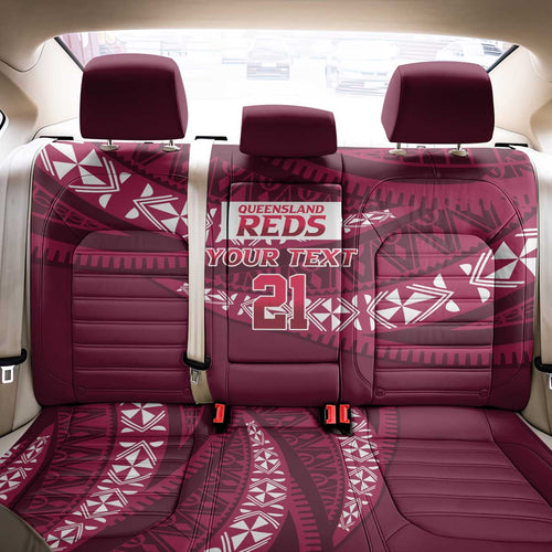 Queensland Rugby Pacific Custom Back Car Seat Cover Pasifika Tapa Pattern
