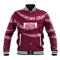 Queensland Rugby Pacific Custom Baseball Jacket Pasifika Tapa Pattern
