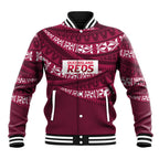 Queensland Rugby Pacific Custom Baseball Jacket Pasifika Tapa Pattern