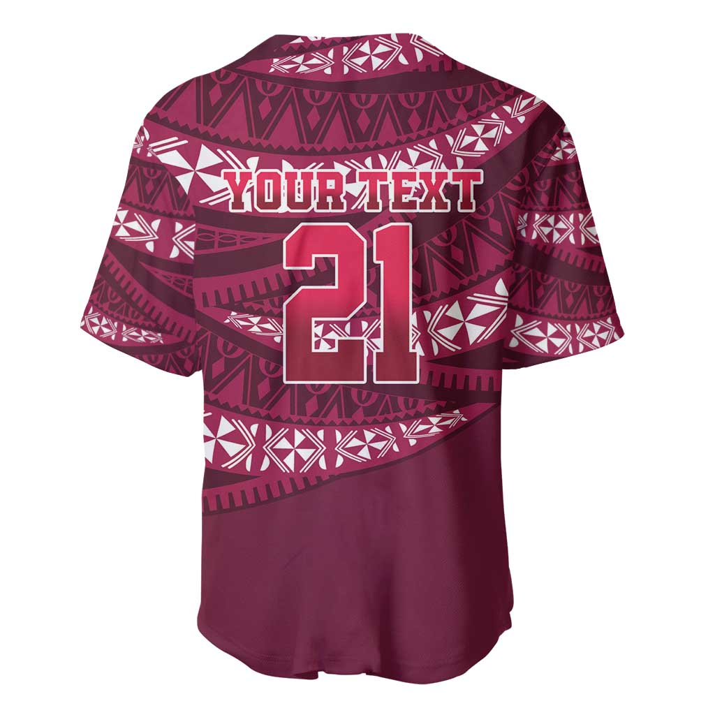 Queensland Rugby Pacific Custom Baseball Jersey Pasifika Tapa Pattern