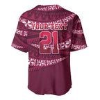 Queensland Rugby Pacific Custom Baseball Jersey Pasifika Tapa Pattern