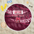 Queensland Rugby Pacific Custom Beach Blanket Pasifika Tapa Pattern