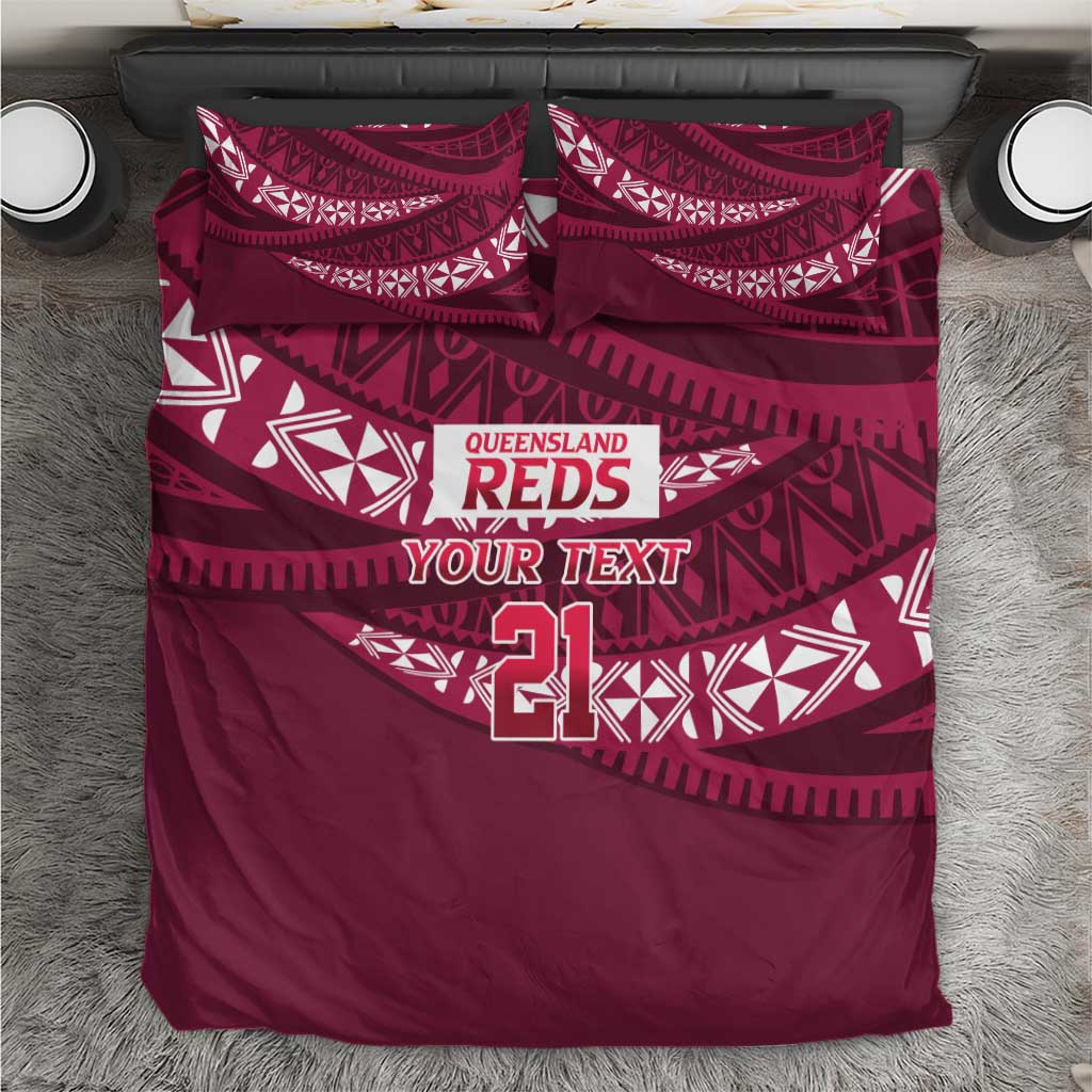Queensland Rugby Pacific Custom Bedding Set Pasifika Tapa Pattern