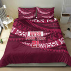 Queensland Rugby Pacific Custom Bedding Set Pasifika Tapa Pattern