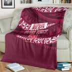 Queensland Rugby Pacific Custom Blanket Pasifika Tapa Pattern