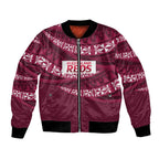 Queensland Rugby Pacific Custom Bomber Jacket Pasifika Tapa Pattern