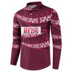 Queensland Rugby Pacific Custom Button Sweatshirt Pasifika Tapa Pattern