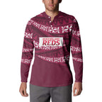 Queensland Rugby Pacific Custom Button Sweatshirt Pasifika Tapa Pattern