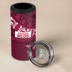 Queensland Rugby Pacific Custom 4 in 1 Can Cooler Tumbler Pasifika Tapa Pattern