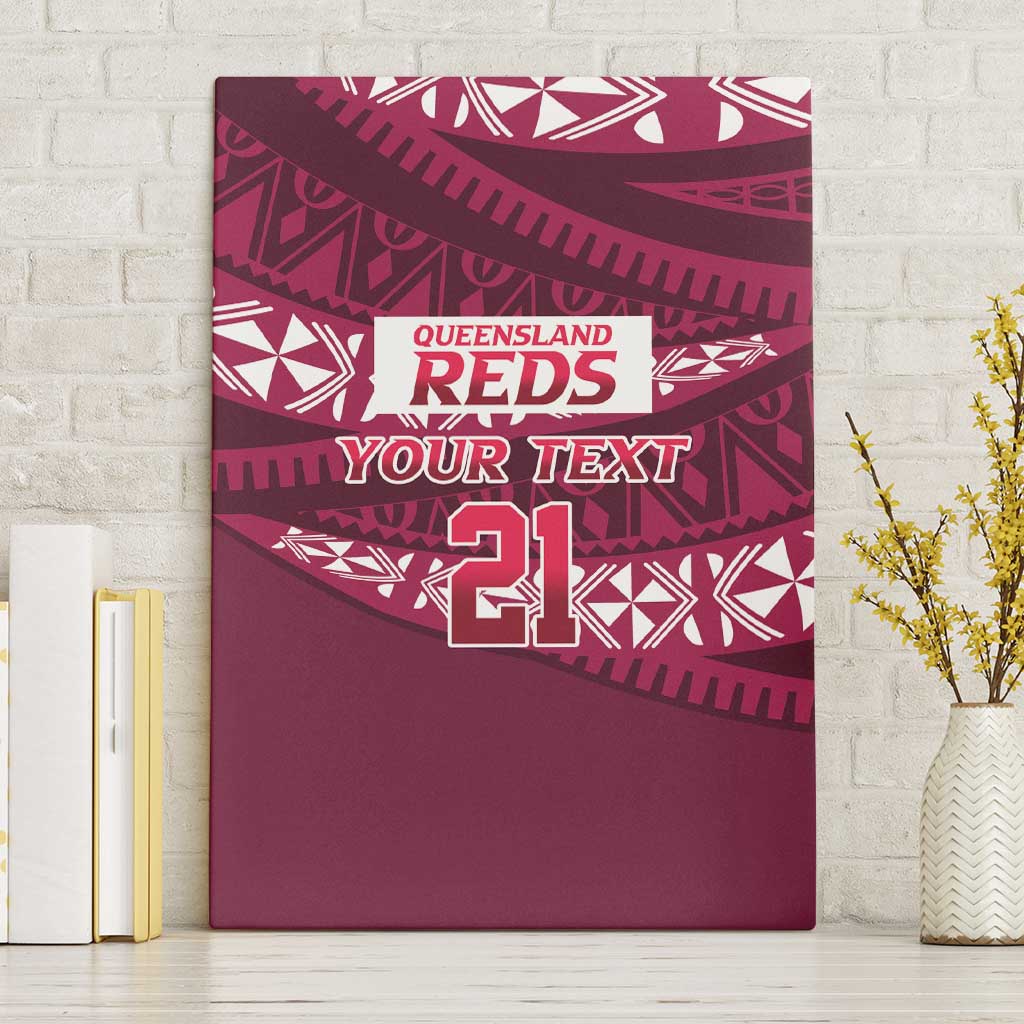 Queensland Rugby Pacific Custom Canvas Wall Art Pasifika Tapa Pattern