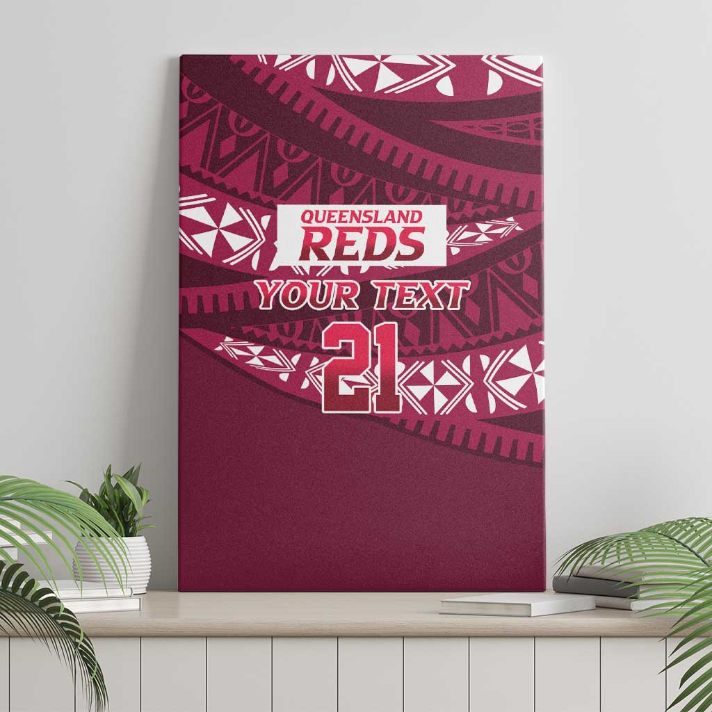 Queensland Rugby Pacific Custom Canvas Wall Art Pasifika Tapa Pattern