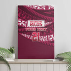 Queensland Rugby Pacific Custom Canvas Wall Art Pasifika Tapa Pattern