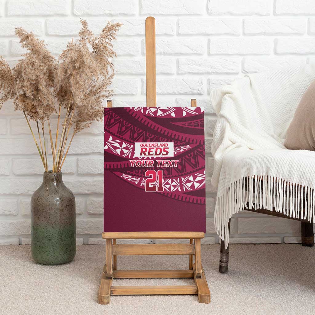 Queensland Rugby Pacific Custom Canvas Wall Art Pasifika Tapa Pattern