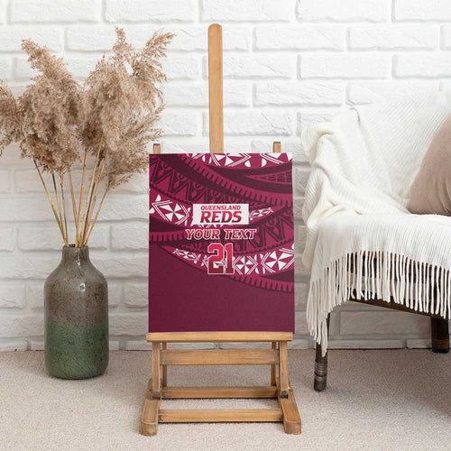 Queensland Rugby Pacific Custom Canvas Wall Art Pasifika Tapa Pattern