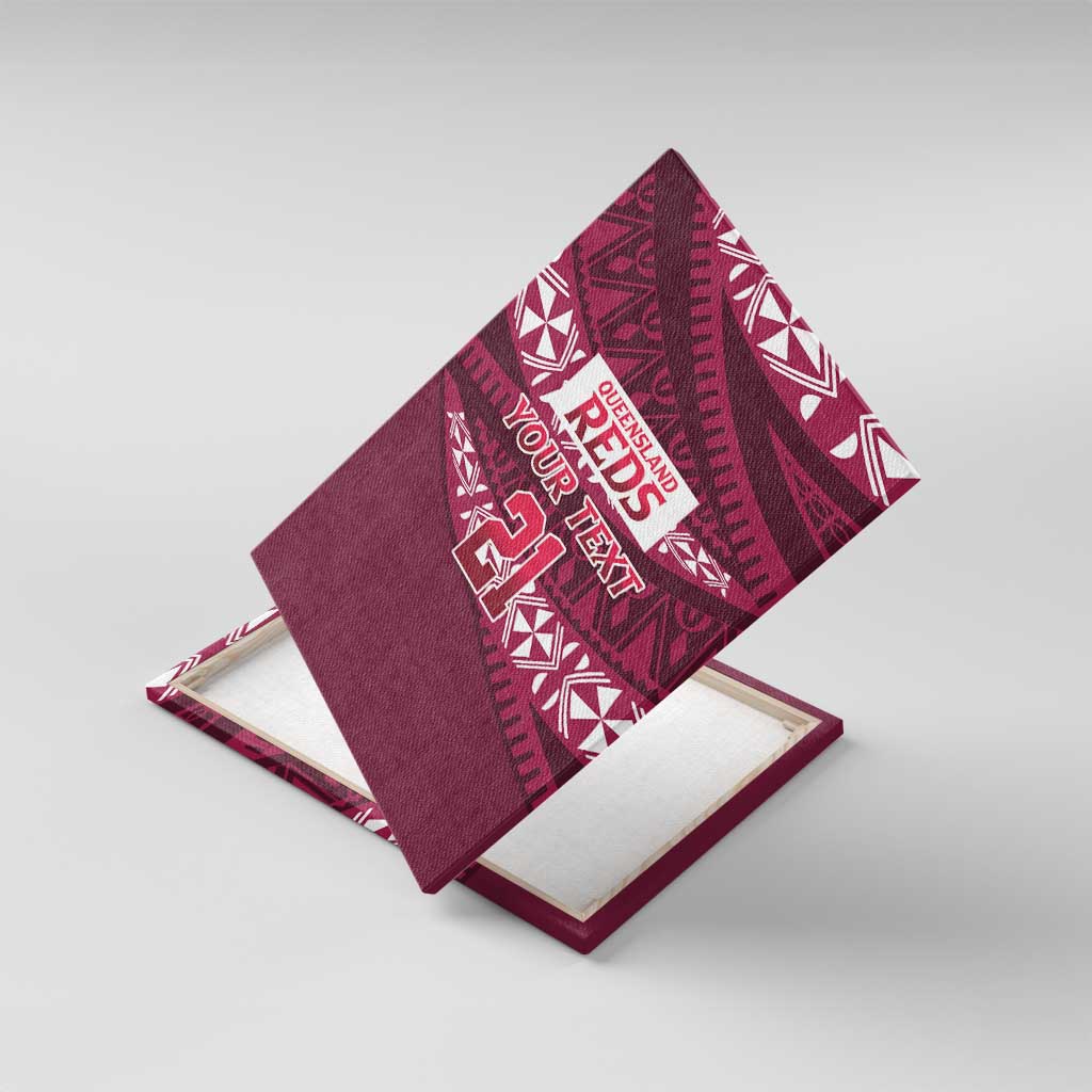 Queensland Rugby Pacific Custom Canvas Wall Art Pasifika Tapa Pattern