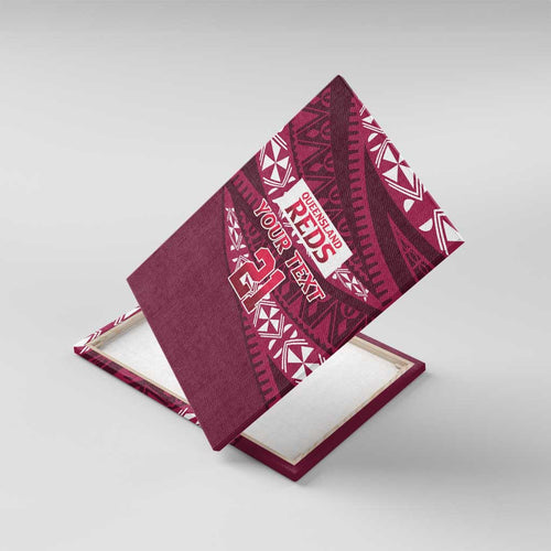 Queensland Rugby Pacific Custom Canvas Wall Art Pasifika Tapa Pattern