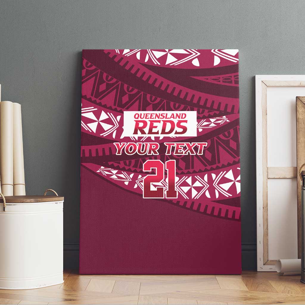 Queensland Rugby Pacific Custom Canvas Wall Art Pasifika Tapa Pattern