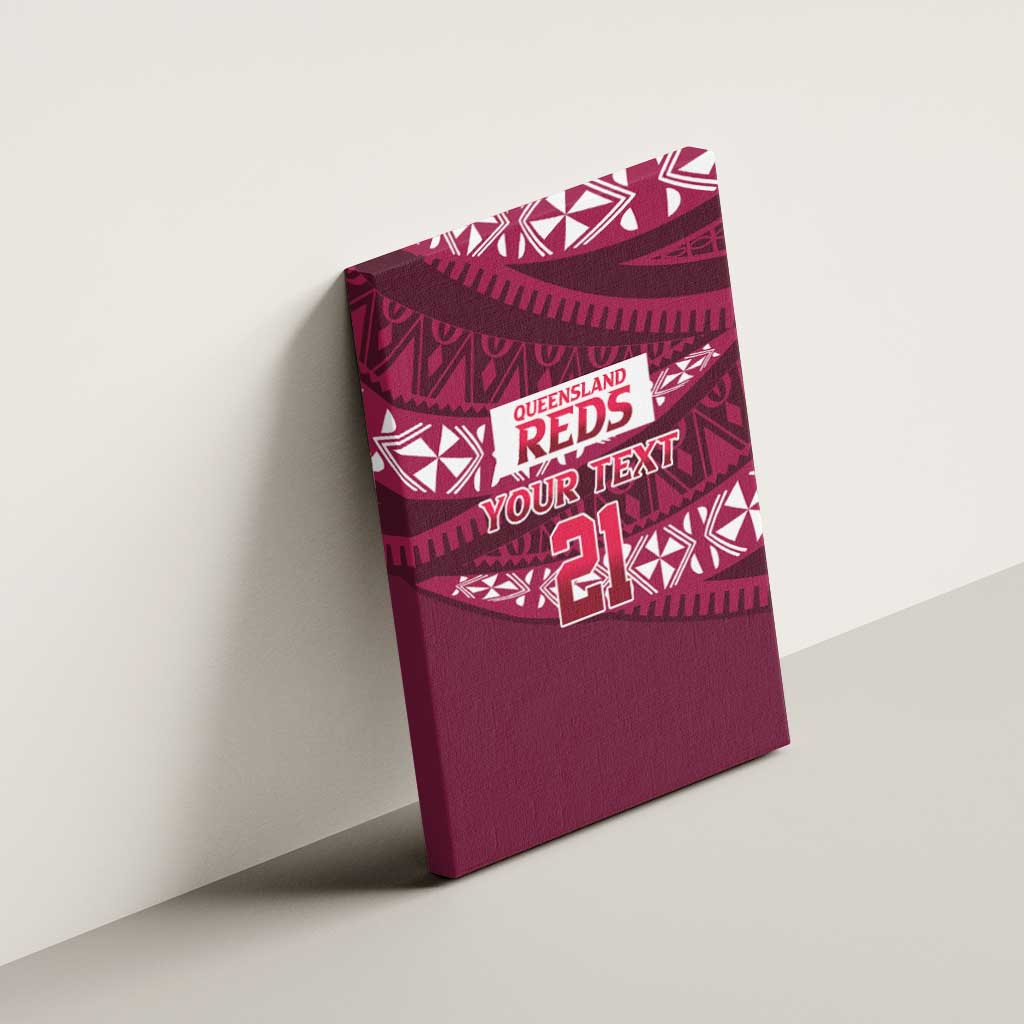 Queensland Rugby Pacific Custom Canvas Wall Art Pasifika Tapa Pattern