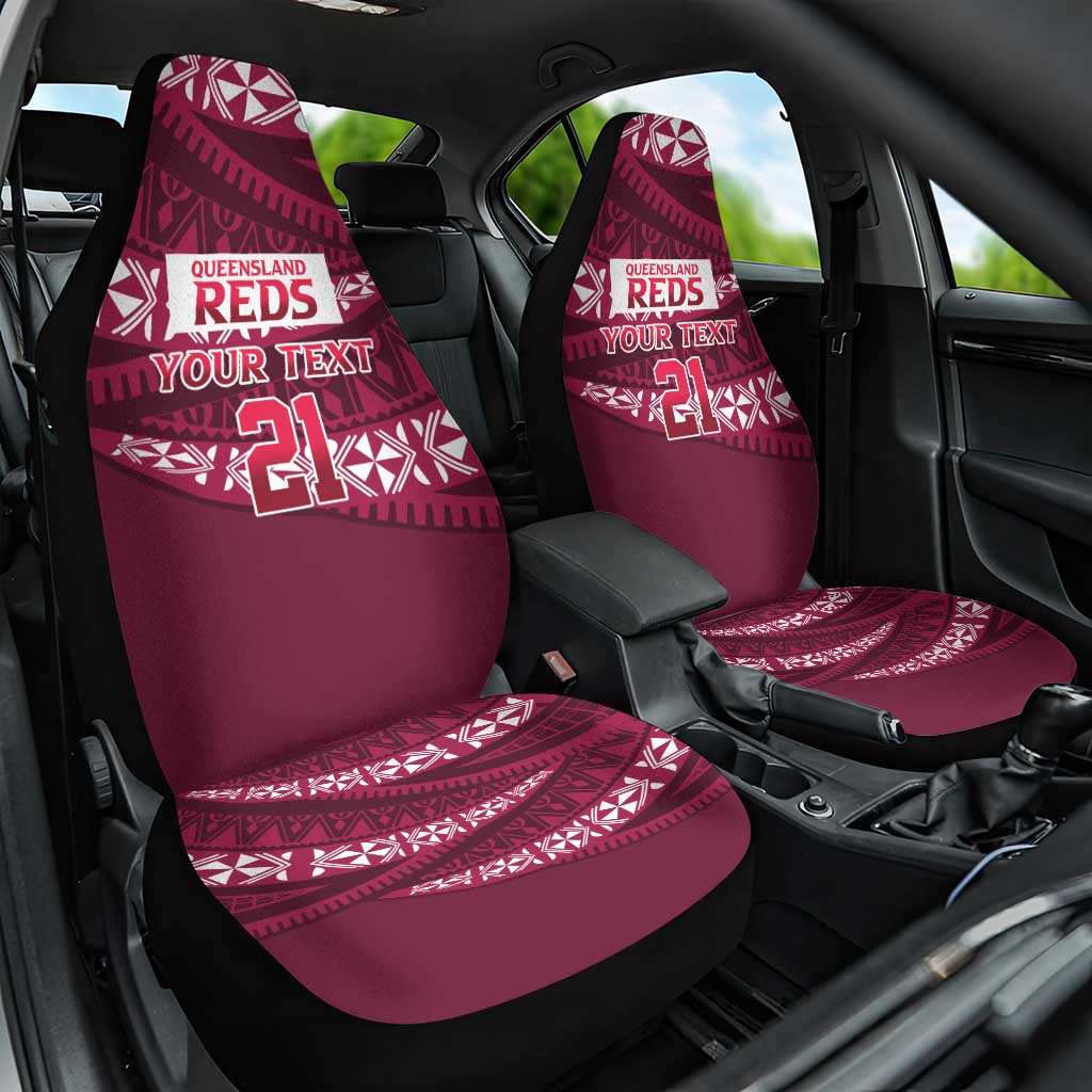 Queensland Rugby Pacific Custom Car Seat Cover Pasifika Tapa Pattern