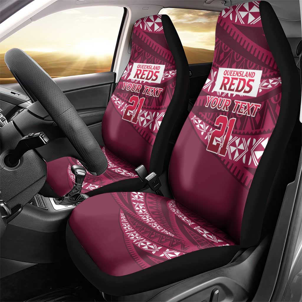 Queensland Rugby Pacific Custom Car Seat Cover Pasifika Tapa Pattern