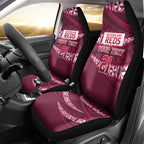 Queensland Rugby Pacific Custom Car Seat Cover Pasifika Tapa Pattern