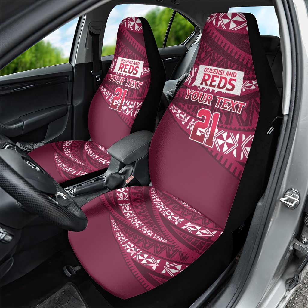 Queensland Rugby Pacific Custom Car Seat Cover Pasifika Tapa Pattern