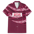 Queensland Rugby Pacific Custom Family Matching Mermaid Dress and Hawaiian Shirt Pasifika Tapa Pattern